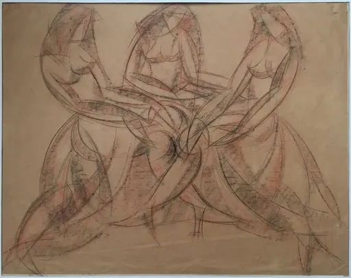 Armando CUNIOLO - Zeichnung Aquarell - Ballerine