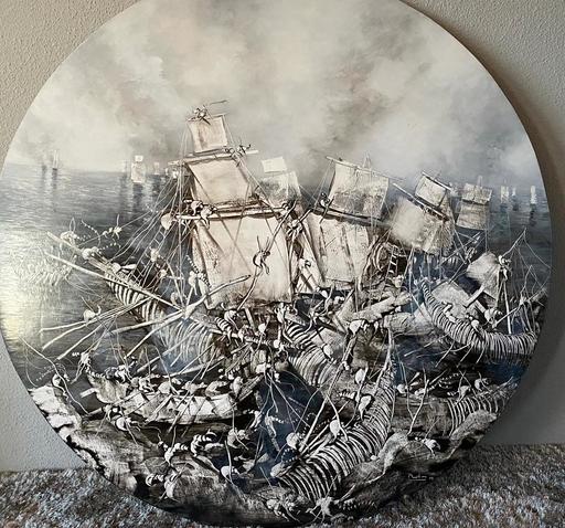 José BENÍTEZ MONTILLA - Gemälde - Batalla naval 