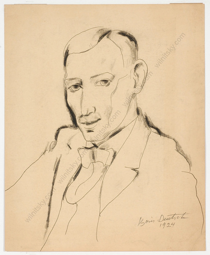 Boris DEUTSCH - Drawing-Watercolor - "Self-portrait", drawing 