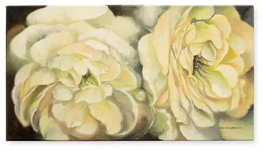 Mercedes APARICIO - Gemälde - Roses Dorées