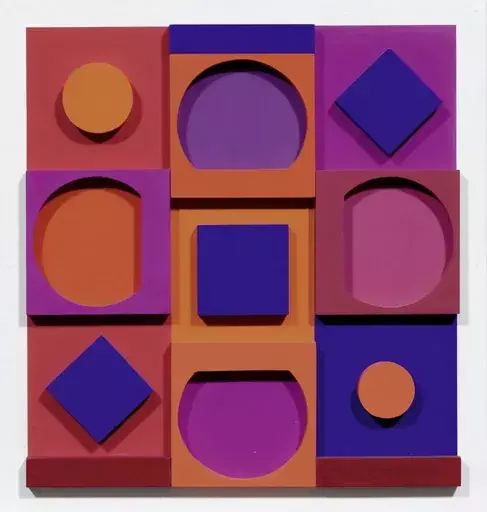 Victor VASARELY - Peinture - Granat positif