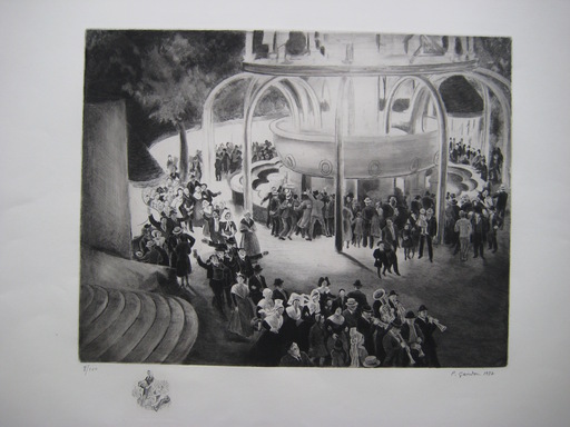 Pierre GANDON - Print-Multiple - GRAVURE 1937 SIGNÉ AU CRAYON NUM HANDSIGNED ETCHING ART DÉCO
