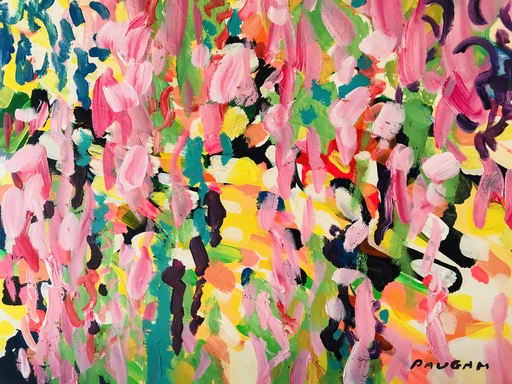 Daniel PAUGAM - Painting - Fleurs au-dessus de l’eau 1a4b29