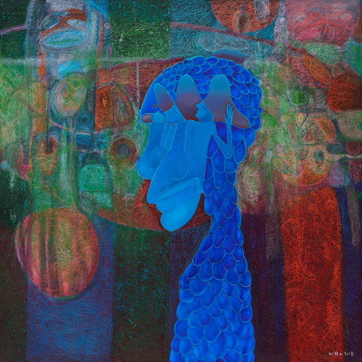 LIU Guoyi - Gemälde - Portrait - Losing Pumpkin Lantern