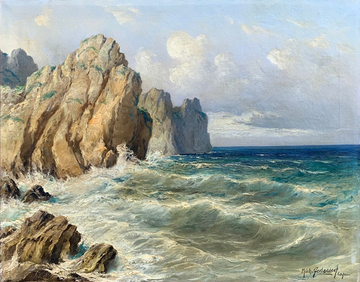 Michele FEDERICO - Gemälde - Scogliera a Capri
