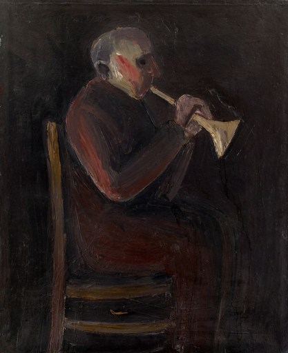 Lev Ilïïtch TABENKIN - Painting - The Trumpet Player
