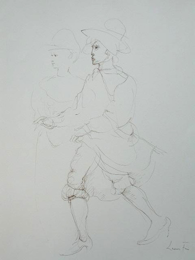 Leonor FINI - Zeichnung Aquarell - The Dance