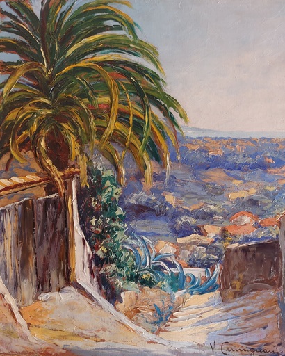 Vincent CERMIGNANI - Gemälde - Cagnes sur Mer - quartier du Perousin