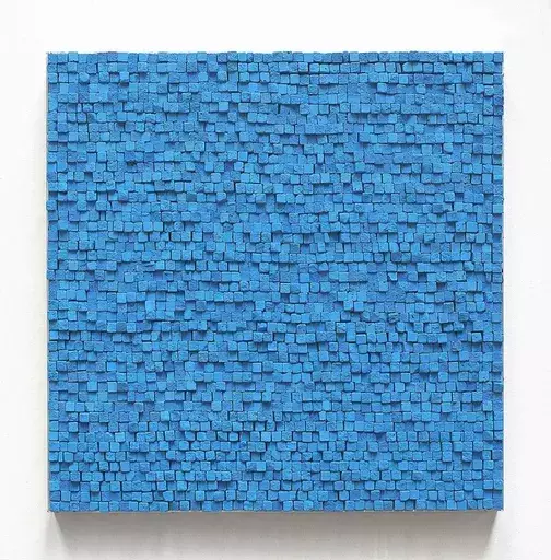 Reiner SELIGER - 雕塑 - Kreidebild blau