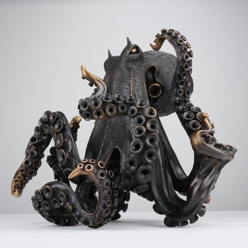 Bastien BONHOMME - Sculpture-Volume - Red octopus
