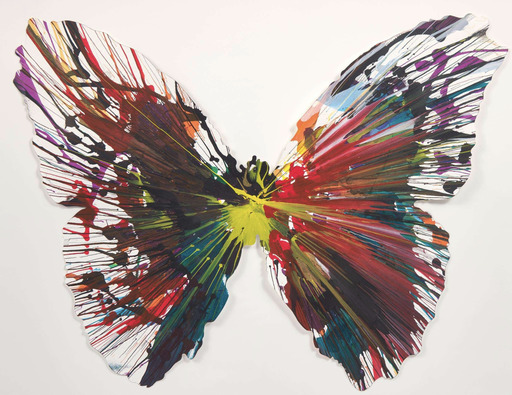 达米恩•赫斯特 - 绘画 - Butterfly Spin Painting