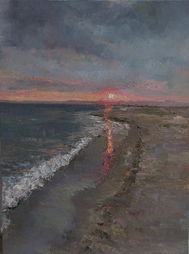 Ohanyan KAMSAR - Painting - Sunset on the Beach 