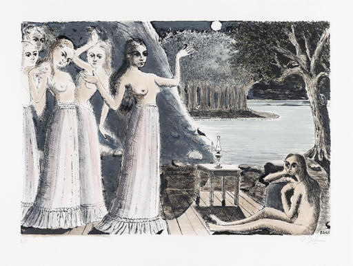 Paul DELVAUX - Stampa-Multiplo - Le bout du monde / The ends of the earth