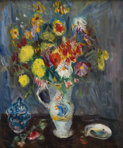 Charles CAMOIN - Peinture - Nature morte au vase de fleurs