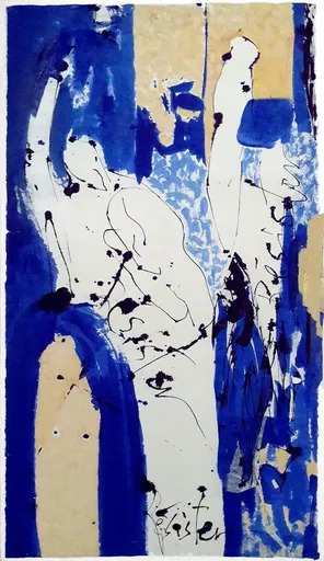 Judith WOLFE - Dibujo Acuarela - Résister Blues III