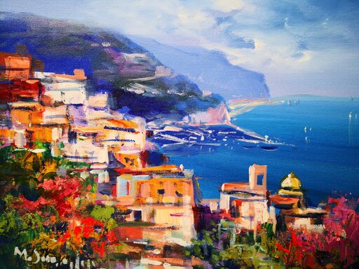 Mario SMERAGLIA - Peinture - Costiera Amalfitana