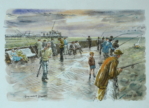 Harry TOOTHILL - Disegno Acquarello - Spring morning Brighton
