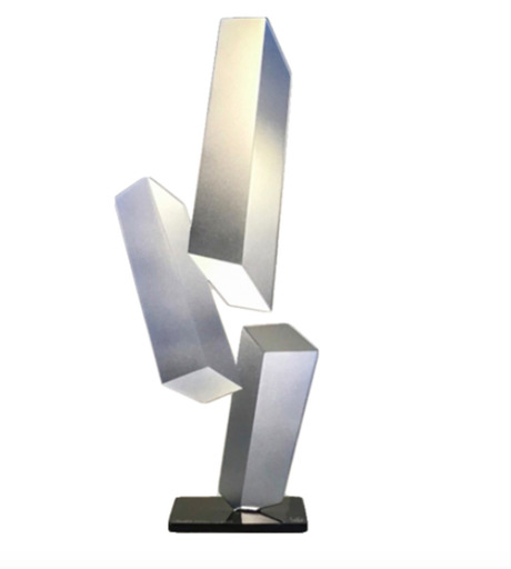 Rafael BARRIOS - Sculpture-Volume - Dislocated Vertical M602 - Silver