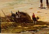 Raoul MARTINEZ - Peinture - "CONVERSATION DEVANT LA FERME"