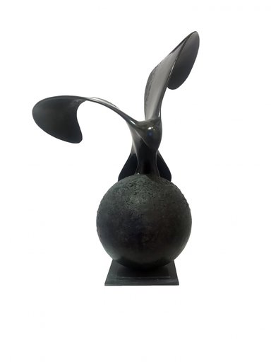 Brigitte TEMAN - Sculpture-Volume - Aigle sur globe