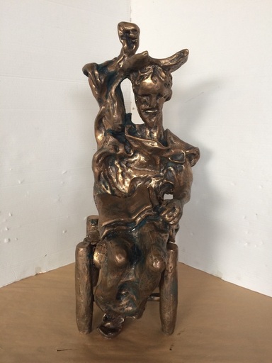 Salvador DALI - Skulptur Volumen - Don Quixote Seated (Prestige-scale)