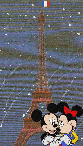 Peter BLAKE - Grabado - DISNEY A PARIS 