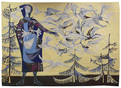 Mary DAMBIERMONT - Tapestry - Bruit d'ailes