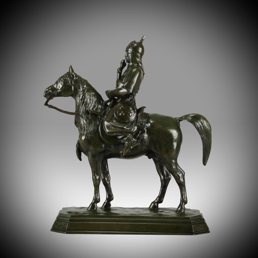 Antoine Louis BARYE - Escultura -  "Guerrier du Caucase" French Bronze by Antoine L Barye