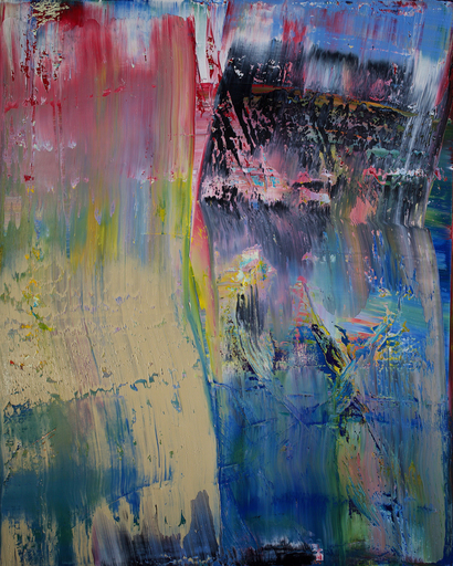 Harry James MOODY - Peinture - Abstract Beige Blue 