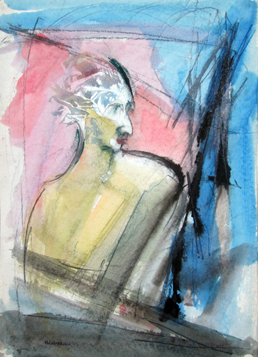 Paolo AMBROSIO - Drawing-Watercolor - Figura