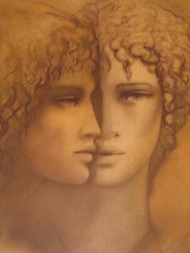 Jean-Paul CLEREN - 版画 - Double visage,1988.