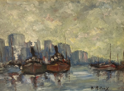 Bruno RETAUX - Gemälde - Le port