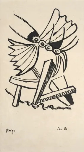 Fernand LÉGER - Zeichnung Aquarell - Etude pour le cirque