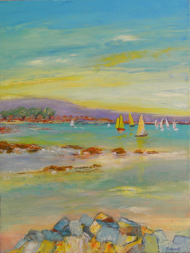 Michèle FROMENT - Painting - MARINE Ref. 369H