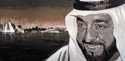 Peter ENGELS - Painting - Sheikh Khalifa