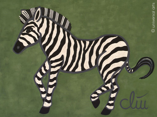 Jacqueline DITT - Peinture - Das wilde Zebra (The wild Zebra)