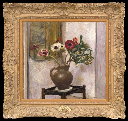 Jean Édouard VUILLARD - Pittura - Vase d'anémones