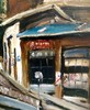 荻須高徳 - 绘画 - La rue Bemont à Genève café des trois-perdrix
