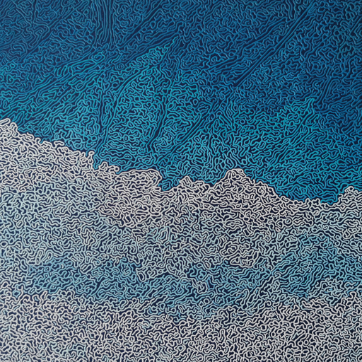 Diana TORJE - 绘画 - Vibrant Blue 