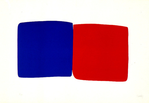Ellsworth KELLY - Print-Multiple - Dark Blue and Red (Bleu Foncé et Rouge)