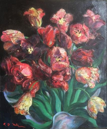 Georges Daniel KREBS - Painting - Bouquet de tulipes