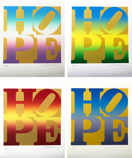 Robert INDIANA - Grabado - Four Seasons of Hope Portfolio (Gold)