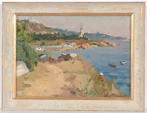 Vladimir NOVAK - Peinture - Vladimir Novak (b.1938), "Coastal view" 