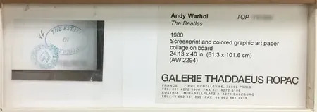 【証明書付】アンディ・ウォーホル 「The Beatles」 （166/300） 限定品】アンディ・ウォーホル 「The Beatles」 （166/300