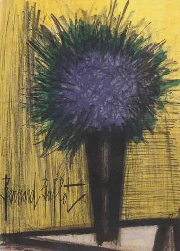 Bernard BUFFET - Print-Multiple - le bouquet bleu