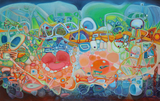 LIU Guoyi - Gemälde - Abstract - Green House