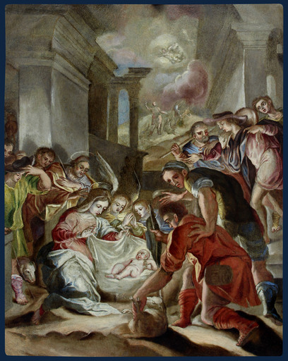 Girolamo SICCIOLANTE DA SERMONETA - 绘画 -  Adoration of the Shepherds