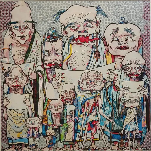 最安値 Multicolor Double Face yellow 村上隆 版画