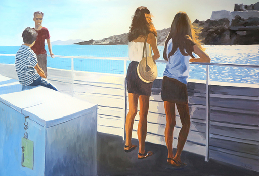 Karine BARTOLI - Painting - Bateau Ibiza