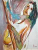 Françoise LEBLANC - Zeichnung Aquarell - FEMME JE M'ACCROCHE